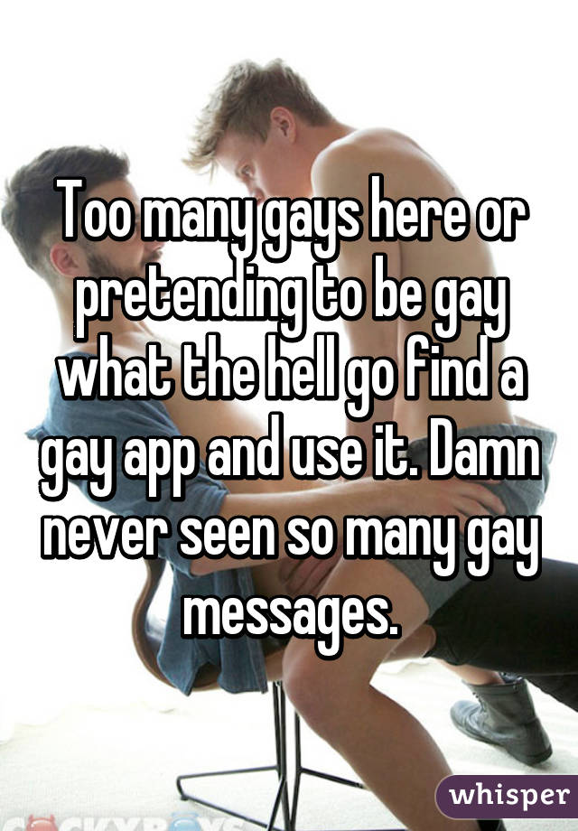 too many gays
